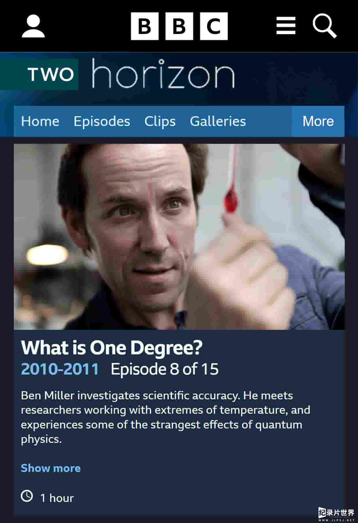 BBC纪录片《BBC地平线：一度代表什么？ Horizon:What Is One Degree？ 2011》全1集